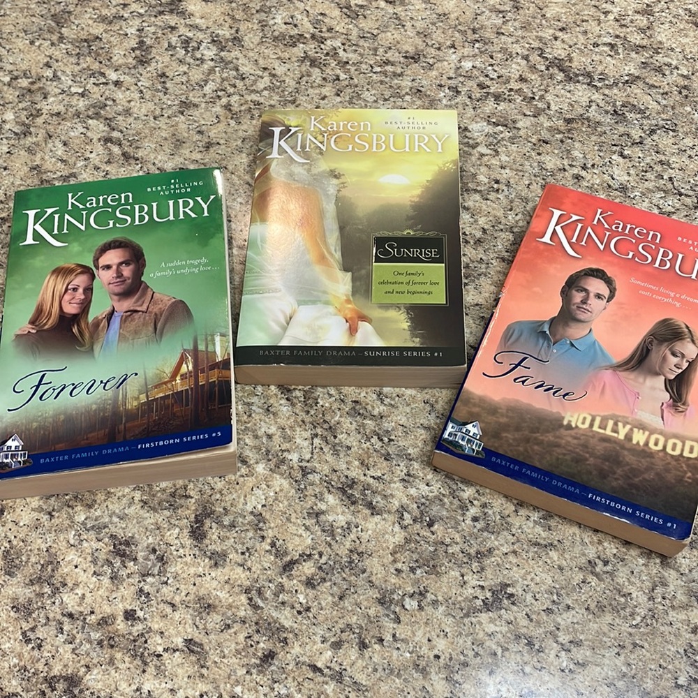 Karen Kingsbury Novels (3 total) Paperback. Christian Faith Based Author. GUC